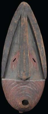 Carved mask (Agut'liksiinaq--Larger Agut'lik)