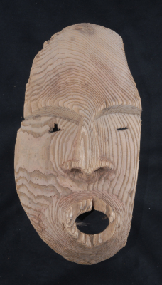 Carved mask (Aitauwasqaq--Open-Mouth One)