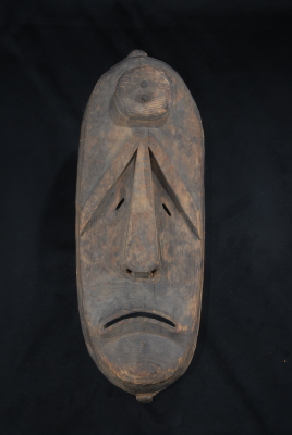 Carved mask (Angun Qiaculngusqaq--Old Man Who Feels Like Crying)