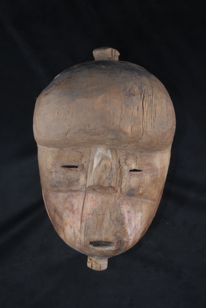 Carved mask (Cugyutusqaq--Big-Foreheaded One)